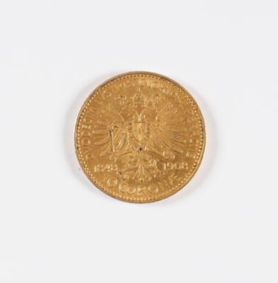 Original Goldmünze 10 Kronen - Umění, starožitnosti, šperky