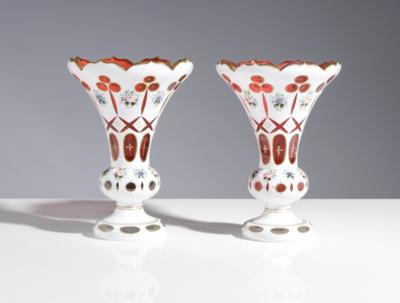 Paar Vasen, Böhmen Mitte 19. Jahrhundert - Arte, antiquariato e gioielli