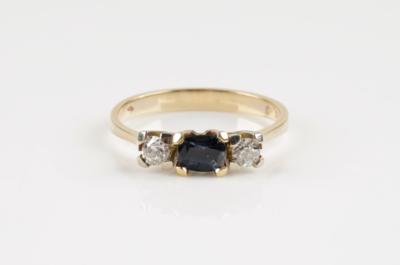 Diamant Saphir Ring - Schmuck & Uhren