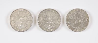 20 Silbermünzen ATS 25.- - Kunst & Antiquitäten