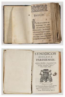 Buch: Synodicon Ecclesiae Parisiensis, Paris, 1674; Notitia Conciliorum Sanctae Ecclesiae, Lyon 1668 - Antiques, art and jewellery