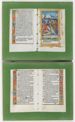 Mittelalterliche Buchmalerei "Verrat Christi", 15. Jahrhundert - Kunst & Antiquitäten