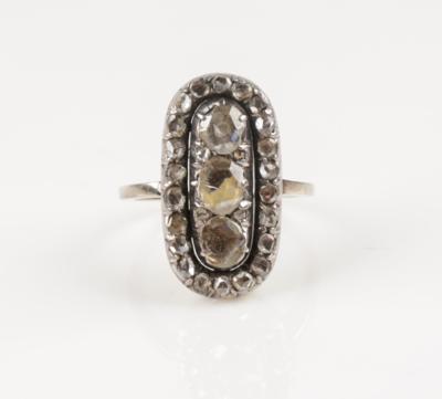 Altschliff Diamant Ring um 1900 zus. ca. 1,30 ct - Klenoty a Hodinky