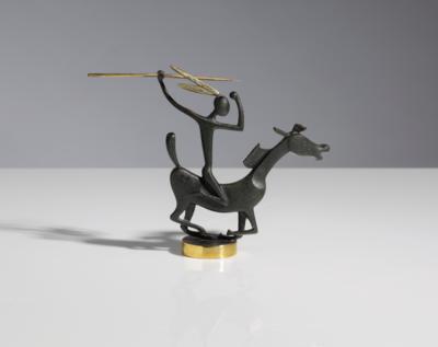 Native American zu Pferd, Werkstätte Hagenauer, Wien, um 1950 - Umění, starožitnosti, nábytek a technika