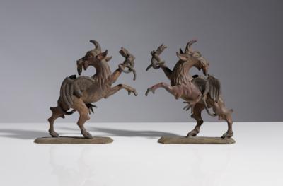 Paar Teufel Figuren, wohl Gröden, 19. Jahrhundert - Umění, starožitnosti, nábytek a technika