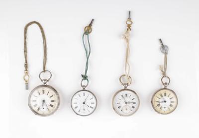 4 Schlüssel Taschenuhren - Jewellery and watches