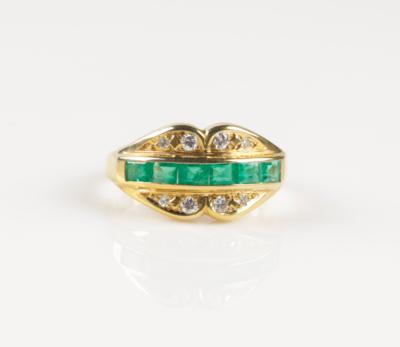Brillant Diamant Smaragdring - Schmuck & Uhren