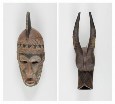 Zwei afrikanische Masken - sog. Fetischobjekte - Antiques, art and jewellery