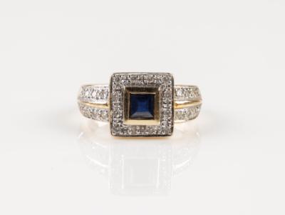 Diamant Saphir Ring - Schmuck & Uhren