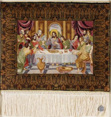Äußerst feiner Hereke "Cinar" Seidenteppich (28 x 28), ca. 21,5 x 27 cm, Nordwestanatolien, Ende 20. Jahrhundert - Kunst & Antiquitäten