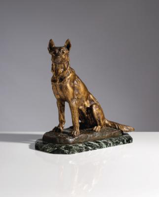 Deutscher Schäferhund, Entwurf Albert Laplanche (Lyon 1854-1935 Paris), um 1900 - Arte e antiquariato