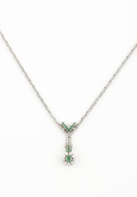 Diamant Smaragd Collier - Schmuck & Uhren