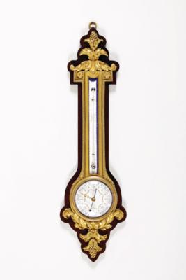 Elegantes Ormolu Thermometer  &  Barometer im Louis-XVI-Stil, Henry Dasson (1825-1896), Paris, 1889 - Art & Antiques