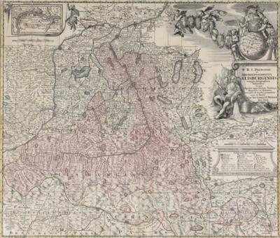 Landkarte von Salzburg, Matthäus Seutter (1678-1757), um 1730) - Kunst & Antiquitäten