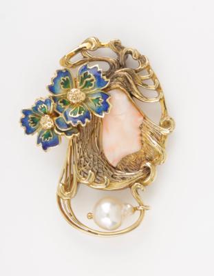 Damenportraitbrosche nach René Lalique - Jewellery & watches