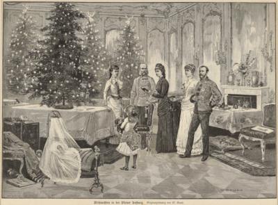 Die kaiserliche Familie beim Weihnachtsfest in der Wiener Hofburg - Obrazy