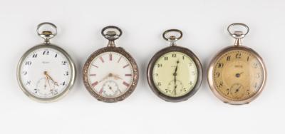 4 Taschenuhren, Eterna, Alpina - Gioielli & orologi