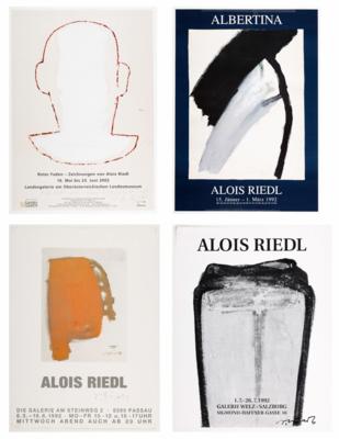 Alois Riedl *, 4 Plakate: - Bilder & Zeitgenössische Kunst