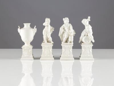 Drei Jahreszeiten Putten & Vase, Entwurf Franz Anton Bustelli (1723-1763), Porzellanmanufaktur Nymphenburg, 20. Jahrhundert - Kunst & Antiquitäten