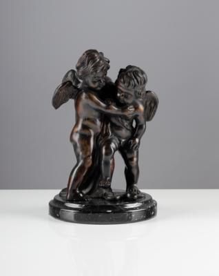 Paar zankende Amoretten, in der Art von Jean Baptiste Pigalle (1714-1785), 20. Jahrhundert - Kunst & Antiquitäten
