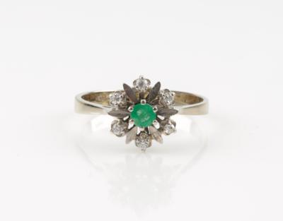 Diamant Smaragdring - Klenoty & Hodinky