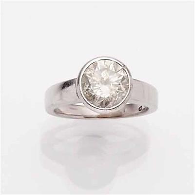 Brillantsolitär-Damenring ca. 3,10 ct - Asta di primavera Linz