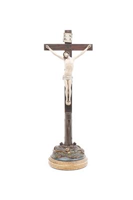 Tischkreuz mit Christuskorpus um 1900 - Frühlingsauktion