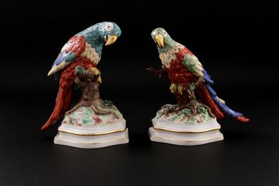 Paar Papageien, Entwurf August Göhring - Frühlingsauktion