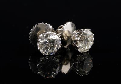 Brillant Solitärohrschrauben zus. ca. 4,1 ct - Spring Auction