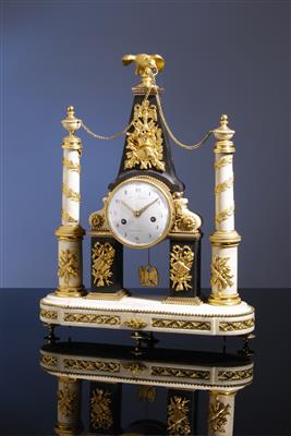 Louis XVI. Marmor Kaminuhr, Werk von Achille Jacques Boucher (Meister ab 1744), Paris, um 1780/90 - Autumn auction