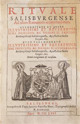 Rituale Salisburgense ad usum Romanum accommodatum, Salzburg 1657 - Herbstauktion