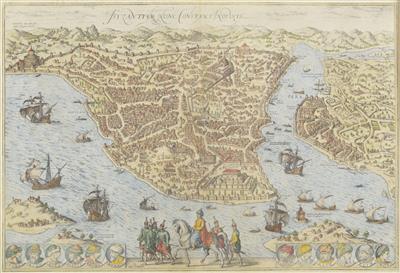 Georg Braun (Köln 1541-1622), Franz Hogenberg (Mecheln vor 1540-1590 Köln), Ansicht von Istanbul - Herbstauktion