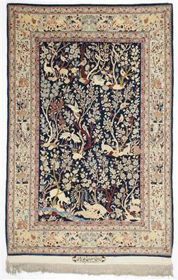 Isfahan "Ali Dardashti" Wandteppich, ca. 171 (185) x 113 cm, Zentralpersien (Iran), Mitte 20. Jahrhundert - Aukce podzim