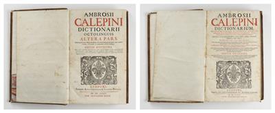 Ambrosius Calepinus: Dictionarium, 2 Bände, Leipzig, 1681 - 