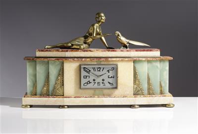 Art Deco Kaminuhr, Fritz Marti et Fils, Frankreich um 1920/30 - Asta di primavera