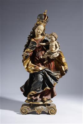 Große Madonna mit Christuskind im Barockstil, 3. Viertel 20. Jahrhundert - Aukce podzim