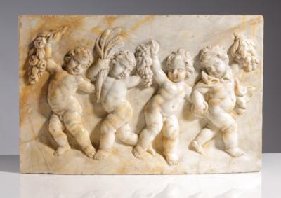 Italienische Reliefplatte “Puttenreigen als Allegorie der vier Jahreszeiten” - Podzimní aukce