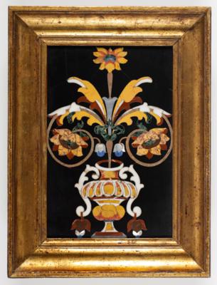 Dekorative italienische Pietra Dura Bildplatte - Frühlingsauktion