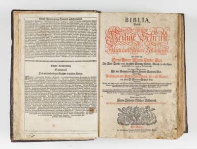 Luther Bibel, sog. "Kleine Kurfürstenbibel", Nürnberg, 1736 - Frühlingsauktion