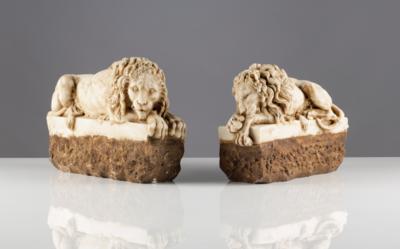 Paar ruhende Löwen, nach Antonio Canova (1757-1822) - Spring auction
