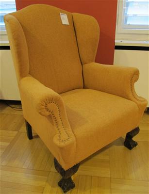 Ohrenfauteuil im Chippendale-Stil, 1. Drittel 20. Jhdt. - Antiques, art and jewellery