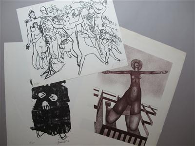 3 Grafiken: a) Robert HAMMERSTIEL* - Kunst, Antiquitäten und Schmuck
