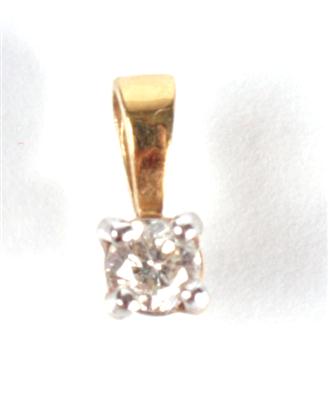 Brillantangehänge ca. 0,10 ct - Kunst, Antiquitäten und Schmuck