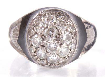 Brillant-Diamant-Ring zus. ca. 0,90 ct - Antiques, art and jewellery