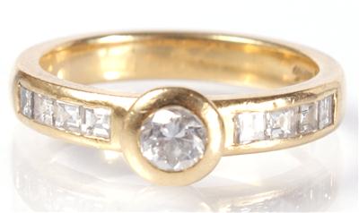 Brillant - Diamantdamenring zus. ca. 0,55 ct - Um?ní, starožitnosti, šperky