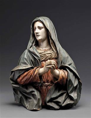 Dreiviertelbüste einer Madonna, Italien, 18. Jhdt. - Kunst, Antiquitäten und Schmuck