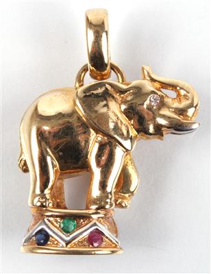 Diamantanhänger "Elefant" - Arte, antiquariato e gioielli