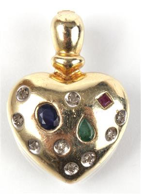 Diamantanhänger "Herz" - Antiques, art and jewellery