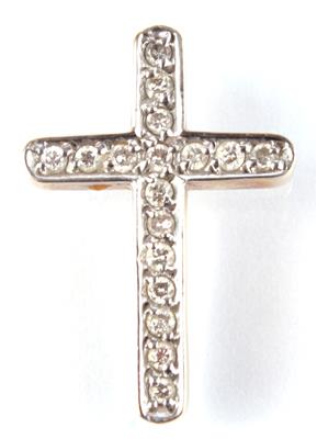 Brillantanhänger "Kreuz" - Arte, antiquariato e gioielli