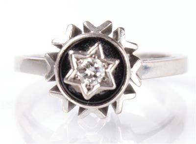 Brillantdamenring ca. 0,10 ct, - Kunst, Antiquitäten und Schmuck